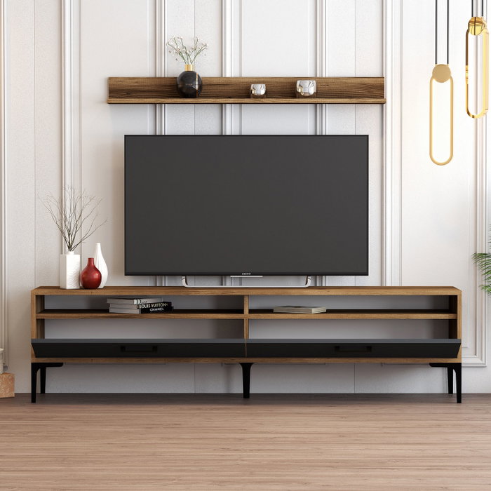 Hanah Home Istanbul Mueble para TV Nogal y Antracita